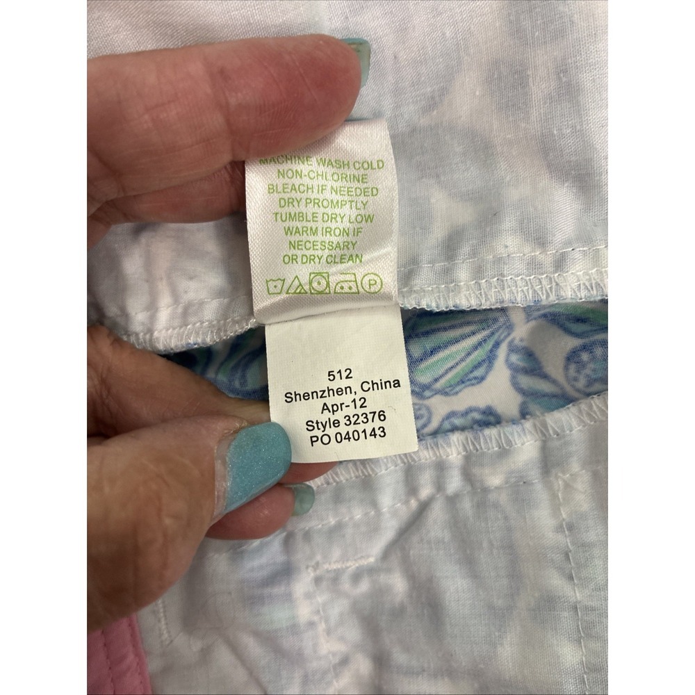 Lilly Pulitzer Women's 00 Callahan Shorts Nautical Sailors Valentine Blue Print - Picture 6 of 10